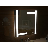 Квадратное зеркало в ванную с подсветкой Витербо размером 90x90 см