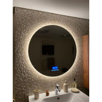SMART зеркало в ванную комнату с подсветкой, часами и блютуз Мун Смарт