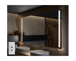 Зеркало с подсветкой и встроенной розеткой для ванной комнаты Мессина