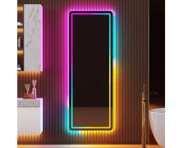 Зеркало с цветной RGB подсветкой для ванной комнаты Анкона
