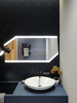 Зеркало для ванной с подсветкой Спейс 80х60 см